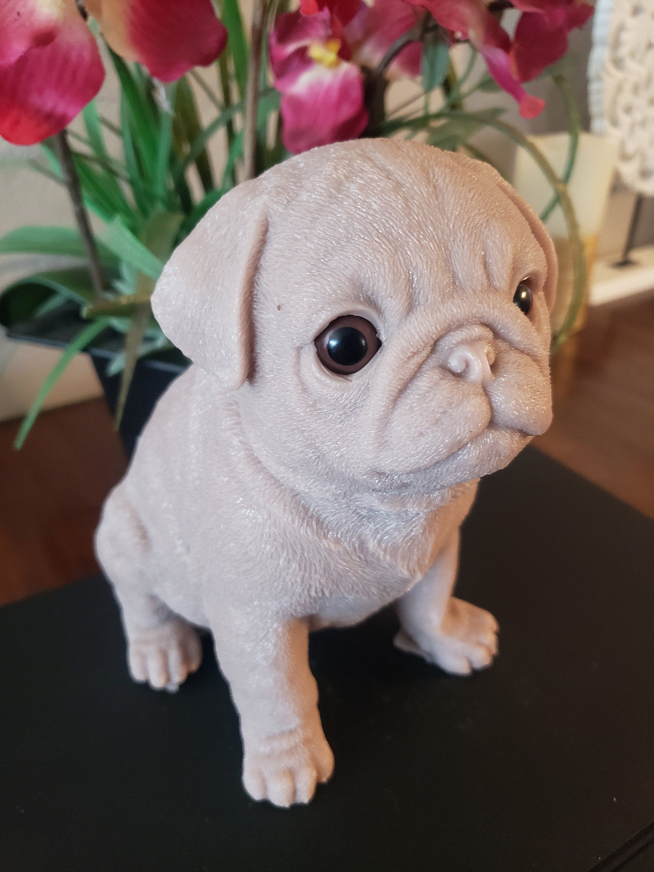 10" inches  Full Body Silicone Pug puppy dog open eyes cutie you choose color