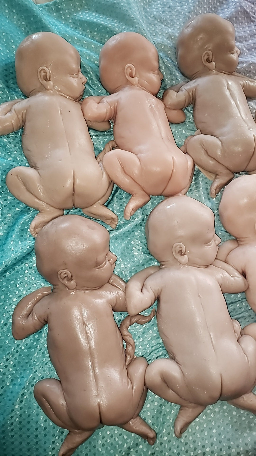 Bundle lot of 10 (ten) babies 13" silicone babies girl blank kit unpainted with umbilical cord maribelle