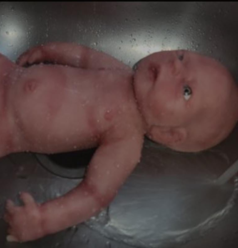 Full Body silicone art doll Isla with open eyes