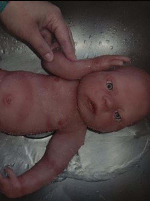 Full Body silicone art doll Isla with open eyes