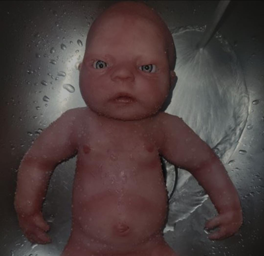 Full Body silicone art doll Isla with open eyes