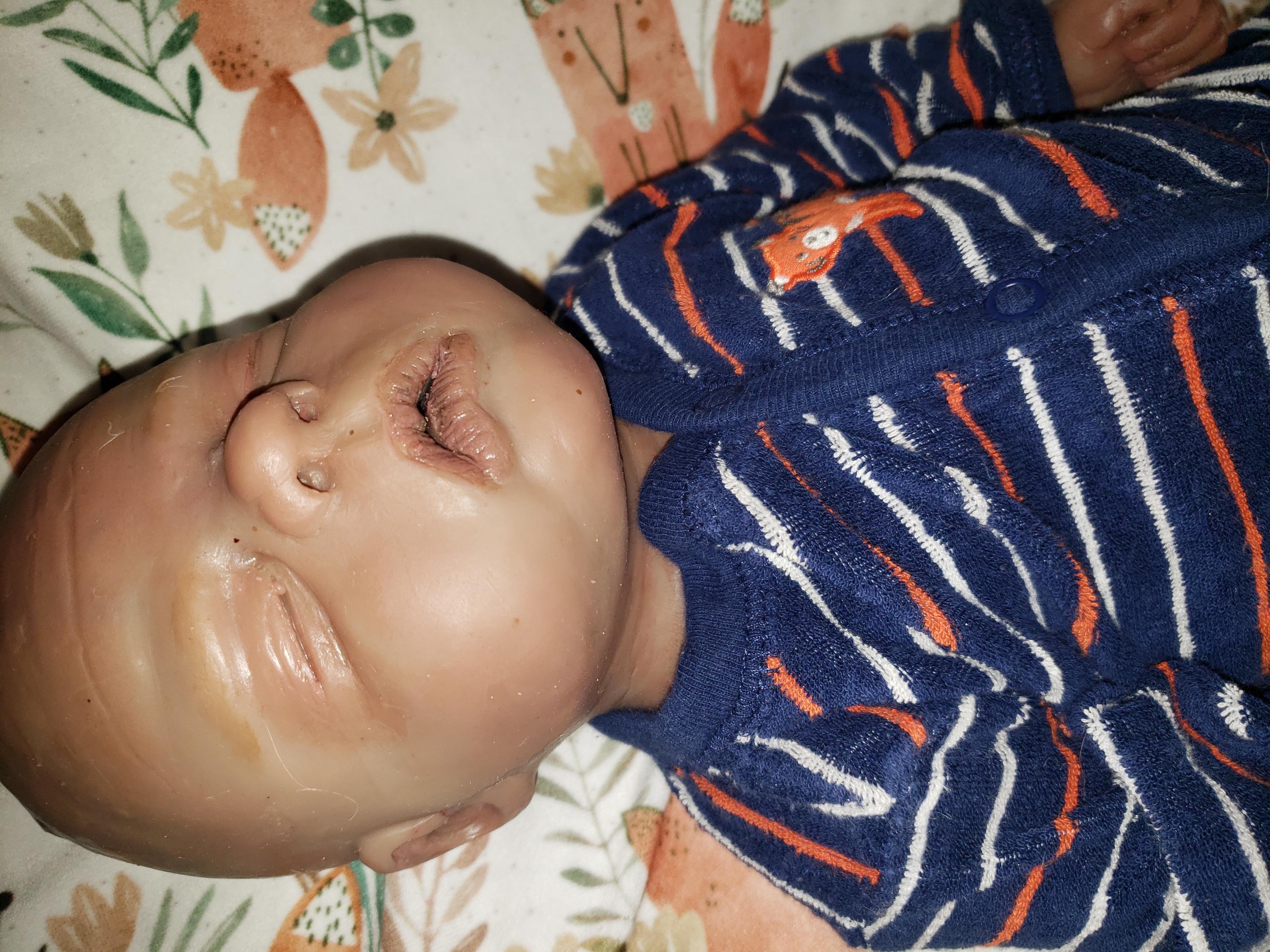 Full body silicone  boy 18" art doll Brody