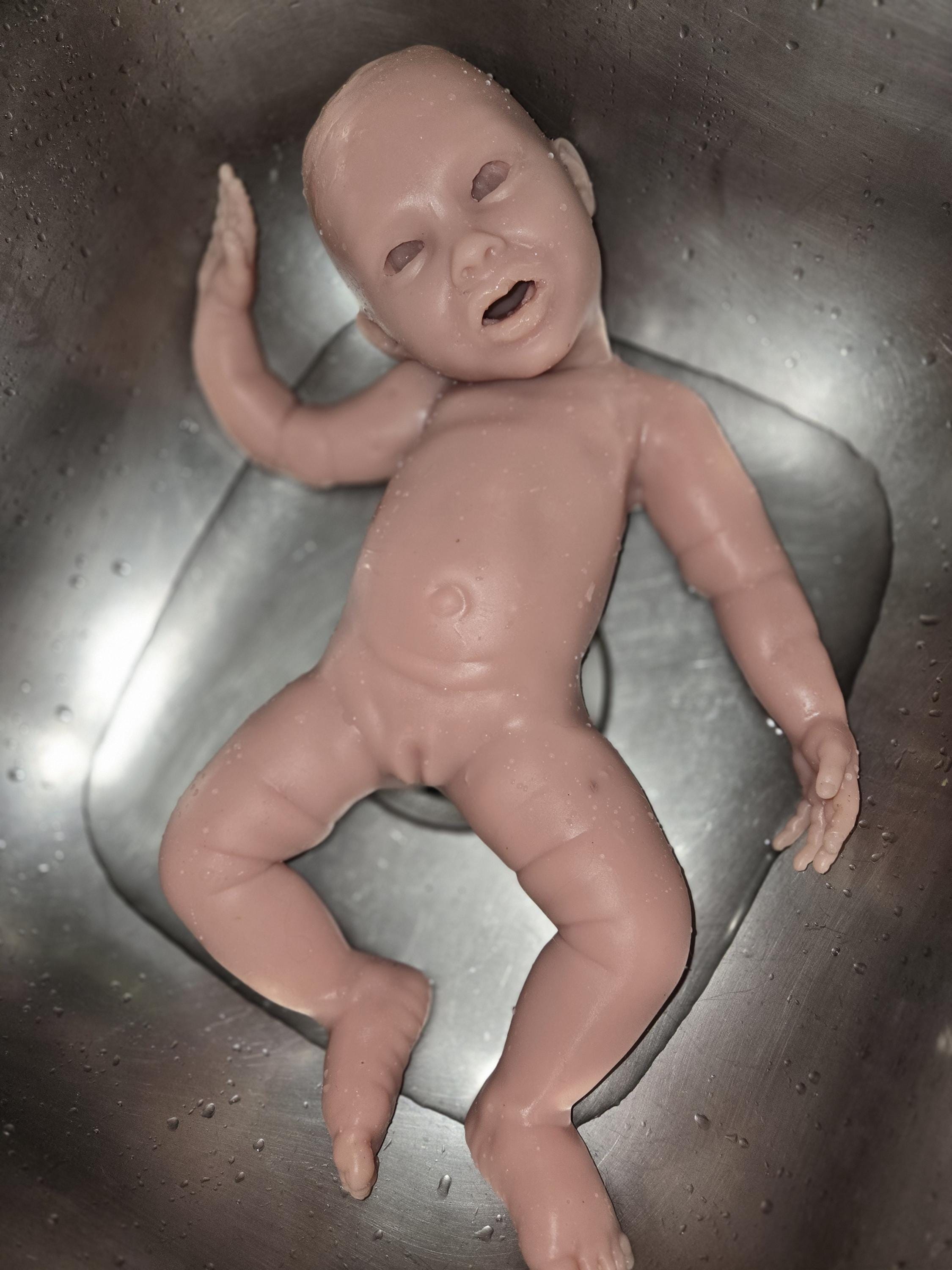 Full Body Silicone Baby 18" newborn awake