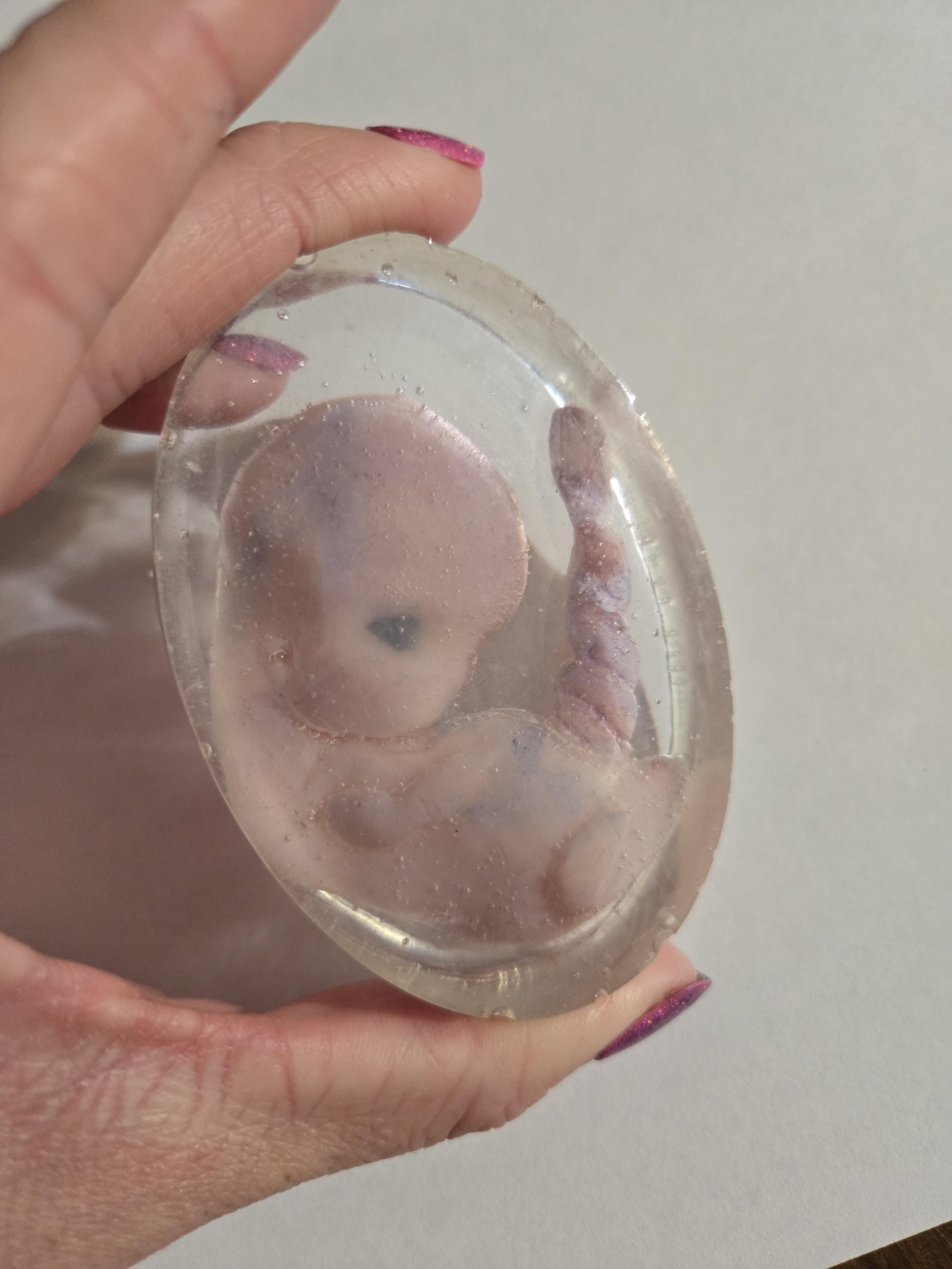 Remembrance Keepsake-handcrafted memorial art peice, custom silicone or resin memory keepsake made to honor loved one
