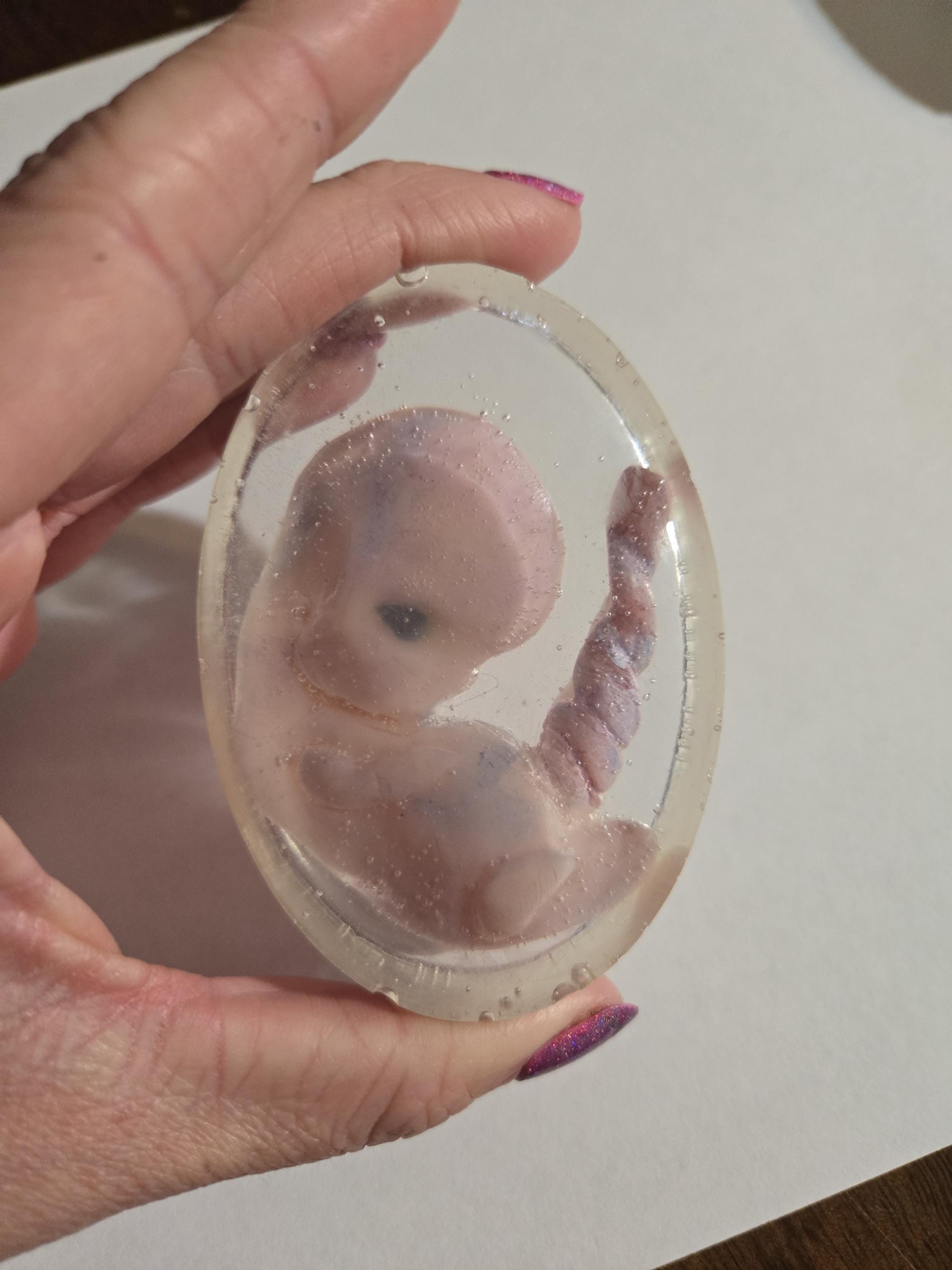 Remembrance Keepsake-handcrafted memorial art peice, custom silicone or resin memory keepsake made to honor loved one