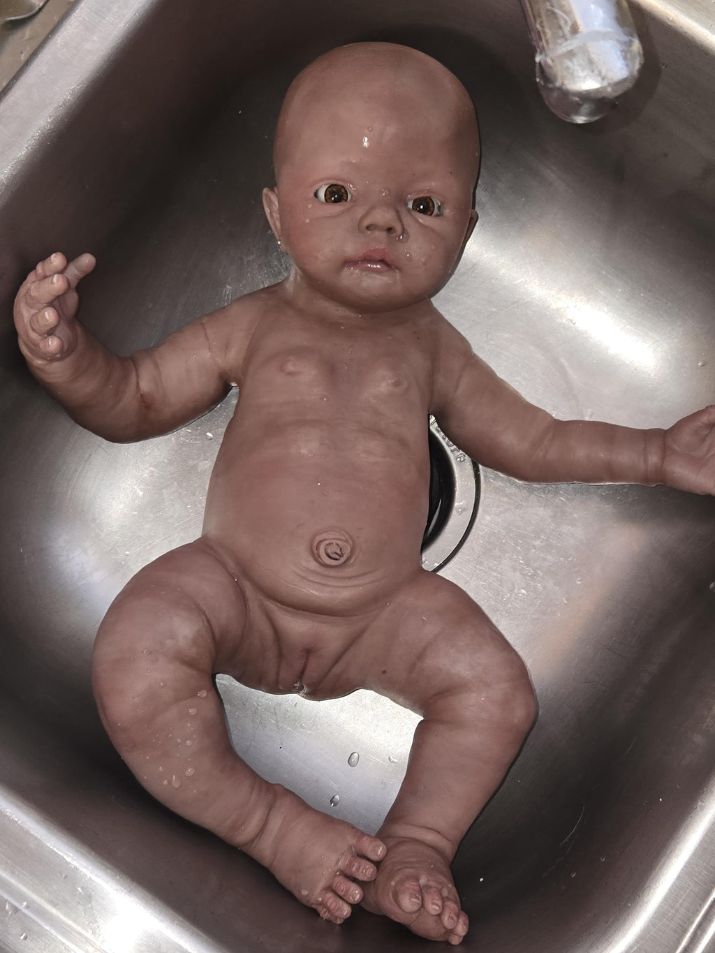Full Body Silicone Baby 19" boy or girl open eyes