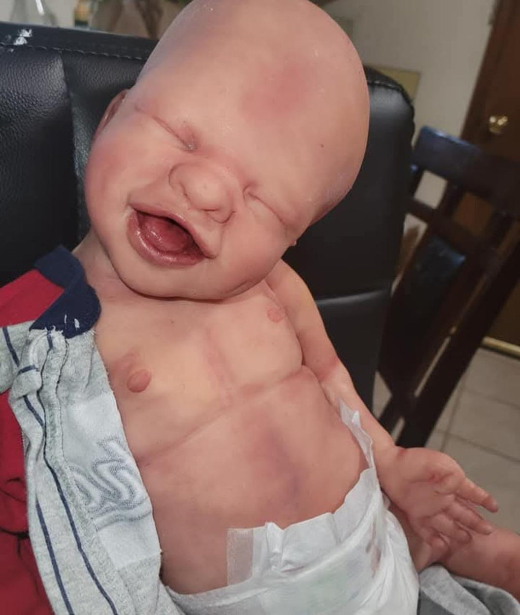Full body silicone baby Closed eyes 24" Full Body baby boy nelly