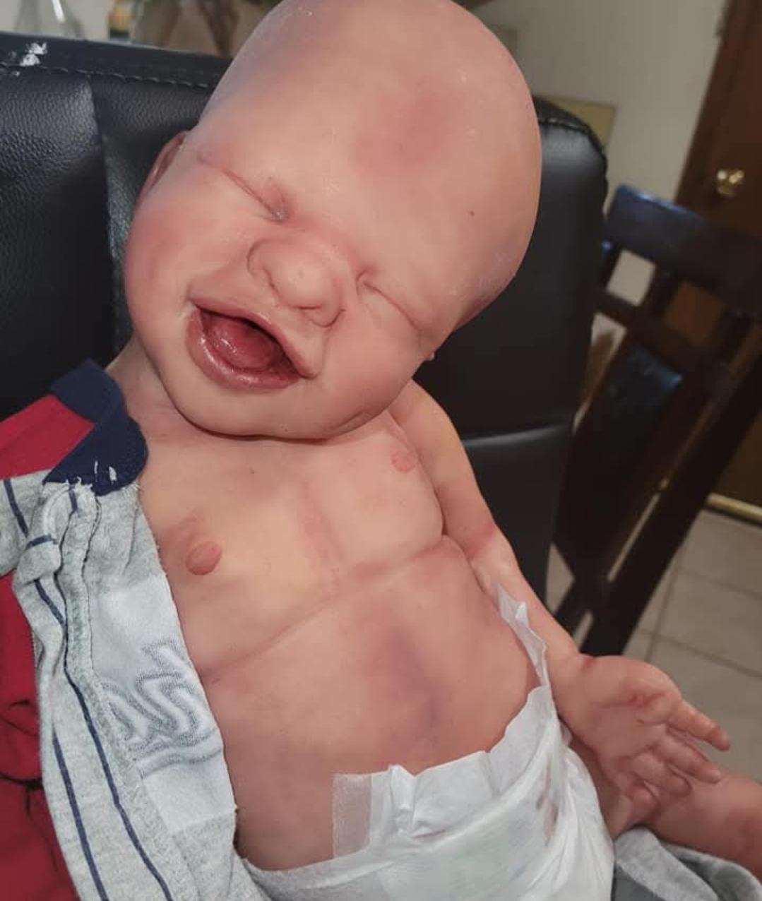 Full body silicone baby Closed eyes 24" Full Body baby boy nelly