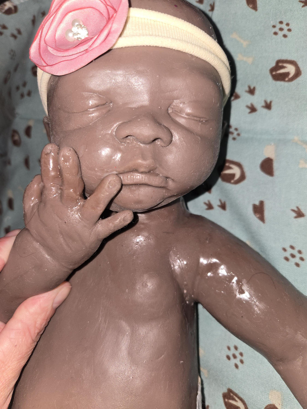 Full Body Silicone baby newborn closed eyes 17" Gracie