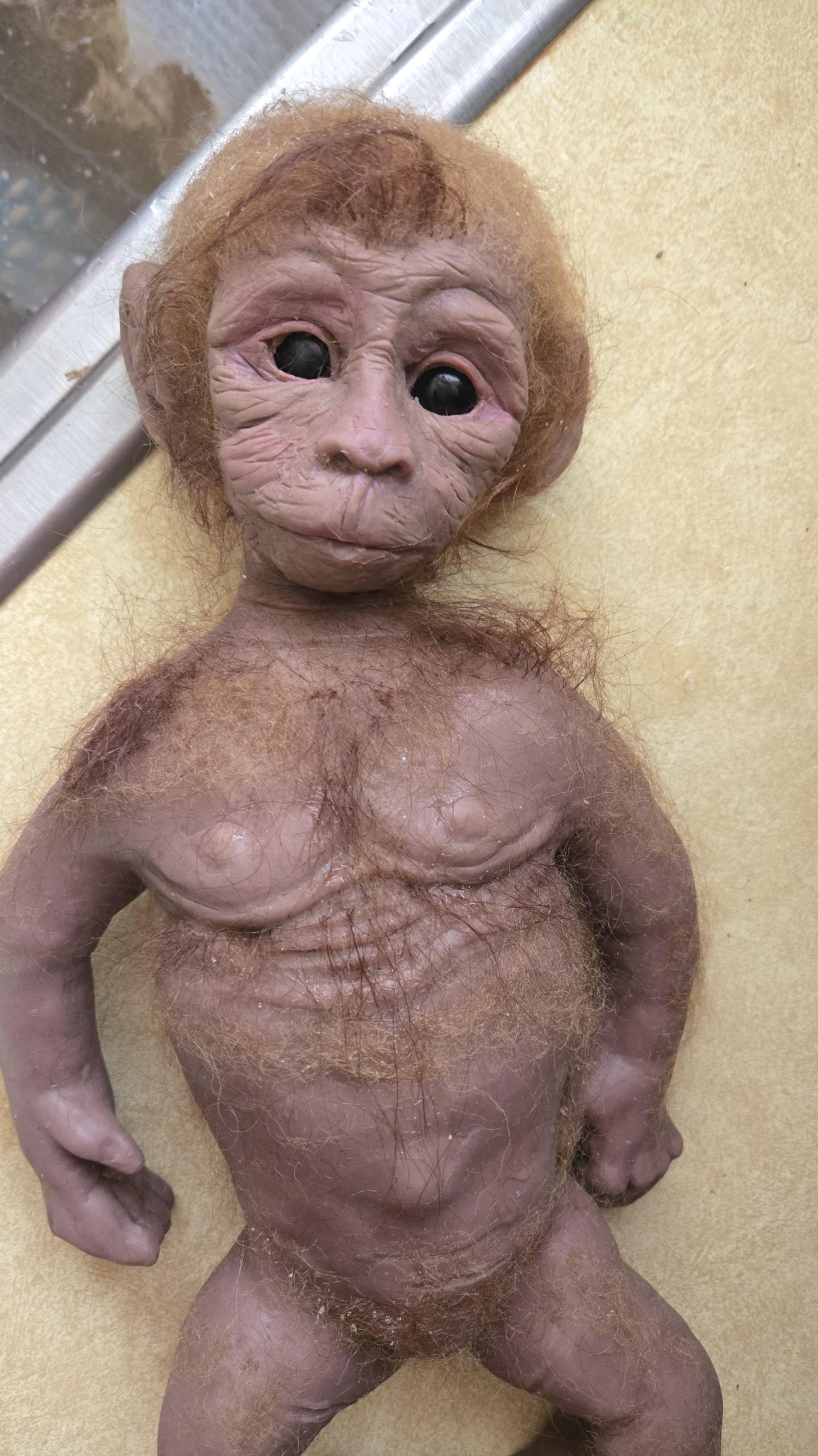 Hyper realistic full body silicone reborn art doll  Monkey  15" tarzie
