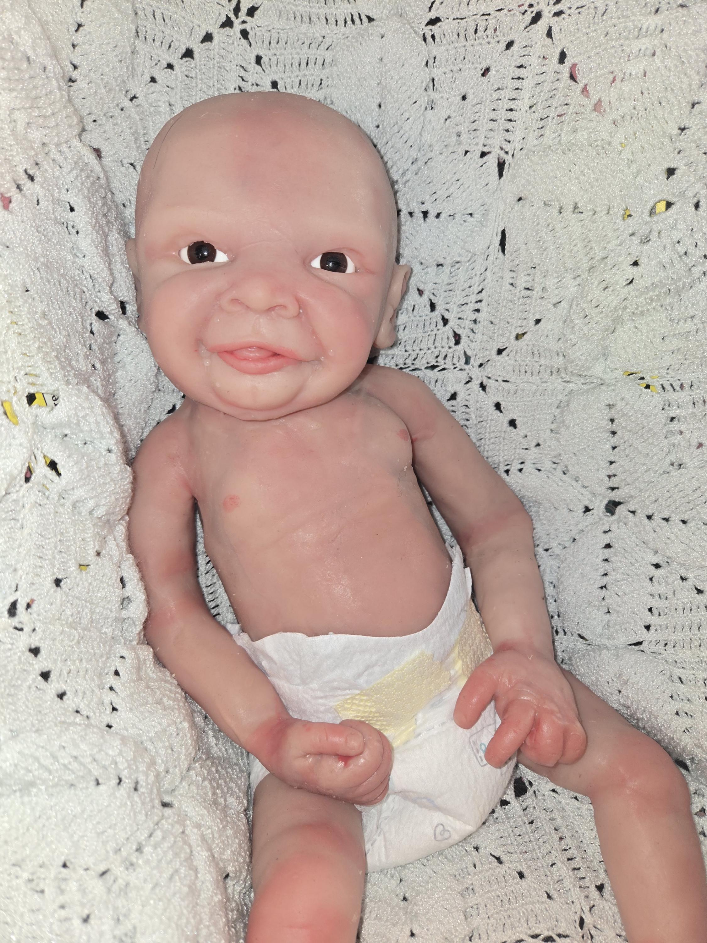 Full body silicone baby boy smiley boy by Dianna richards custom