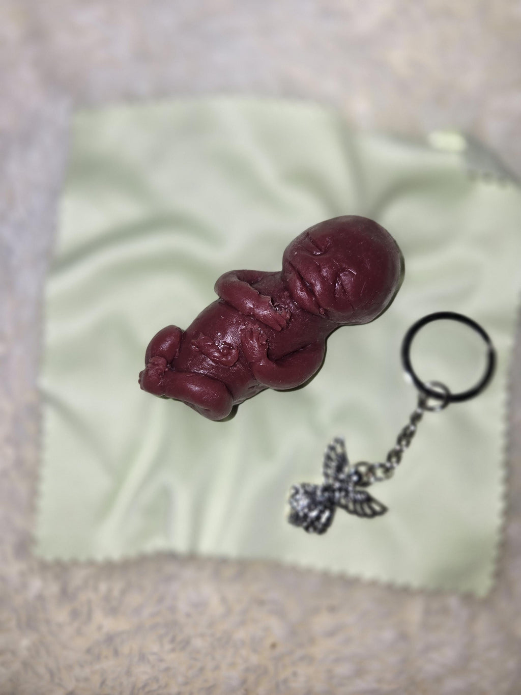Remembrance Keepsake-handcrafted memorial art peice, custom silicone or resin memory keepsake made to honor loved one