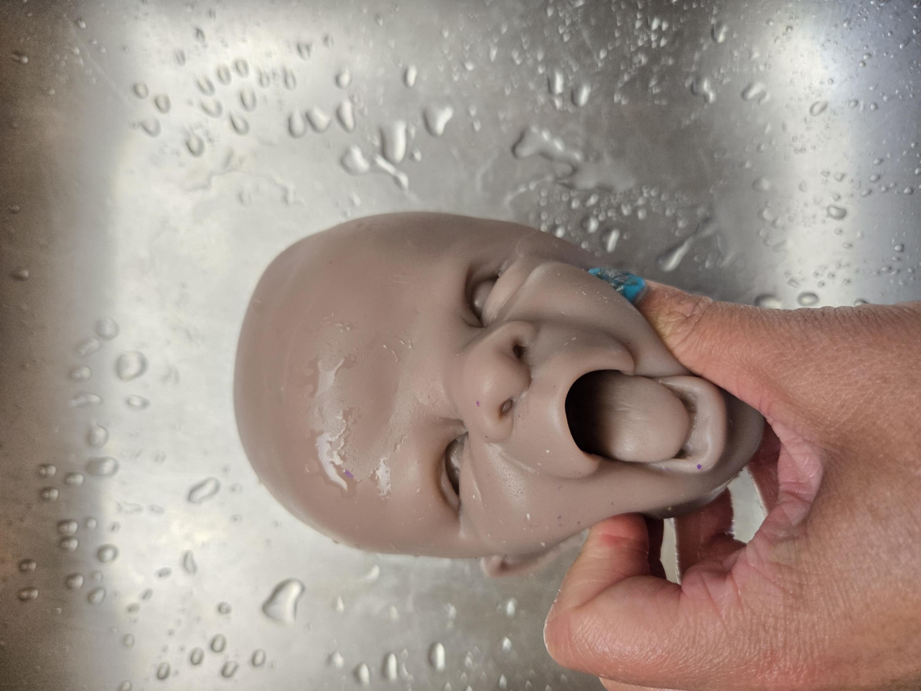 Silicone art doll head and limbs for cuddle body or full Body silicone 21"
