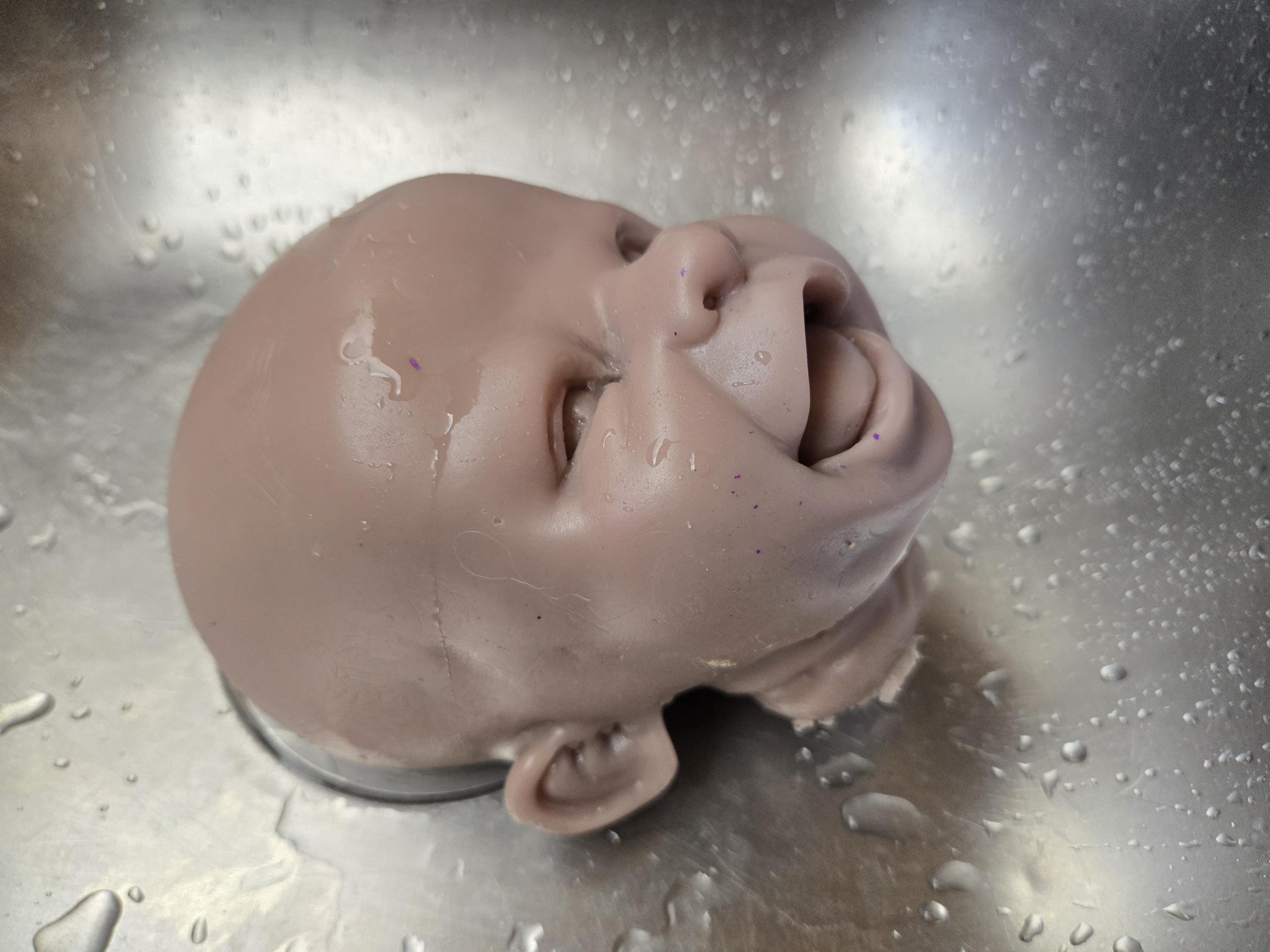 Silicone art doll head and limbs for cuddle body or full Body silicone 21"