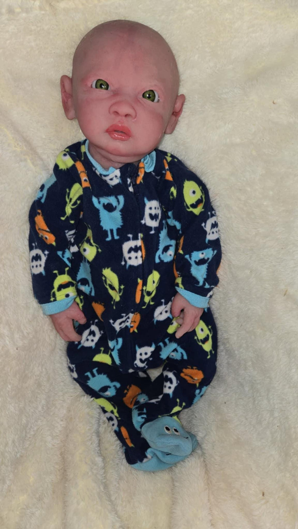 ready to ship full body silicone baby boy 22" open eyes
