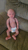 ready to ship full body silicone baby boy 22" open eyes