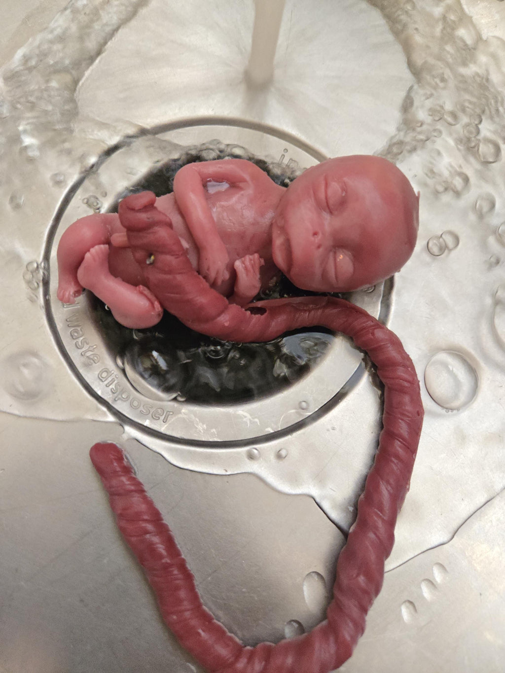 Full body 20 week gestational fetus memorial silicone baby with umbilical cord
