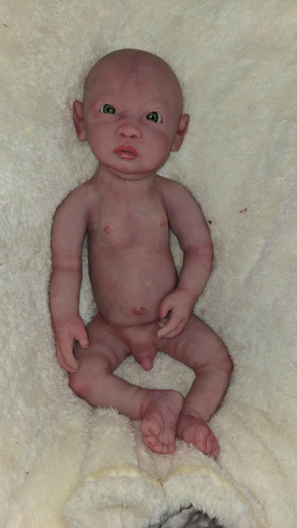 ready to ship full body silicone baby boy 22" open eyes