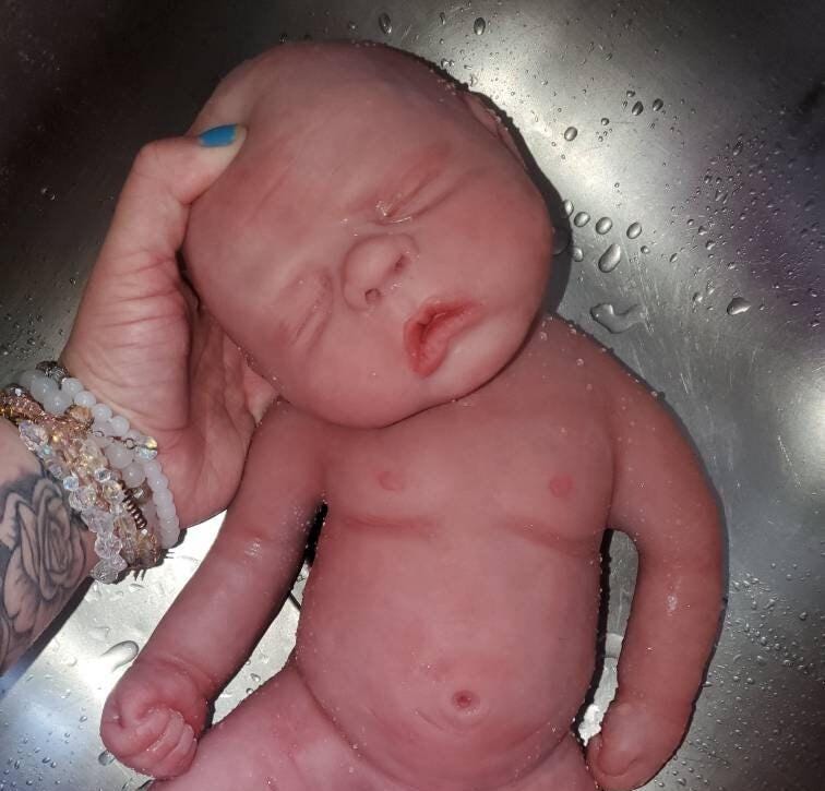 Full body silicone  boy 18" art doll Brody