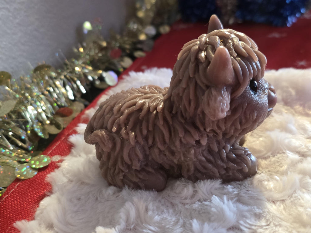 silicone baby highland cow art figurine