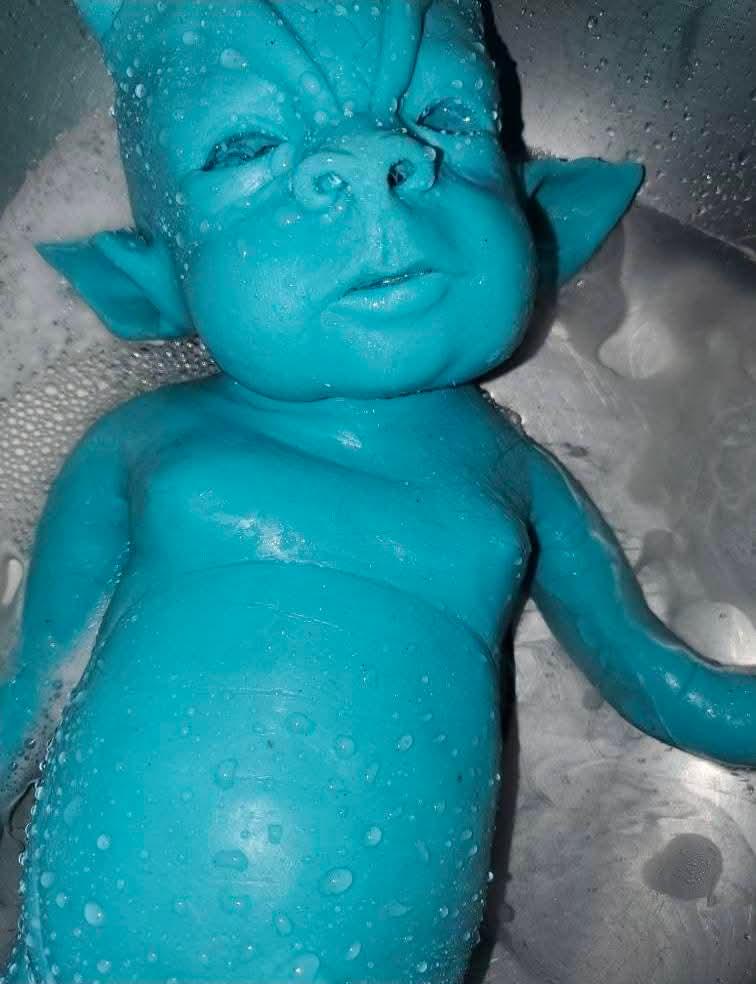 Full body silicone art doll dragon "saphire"