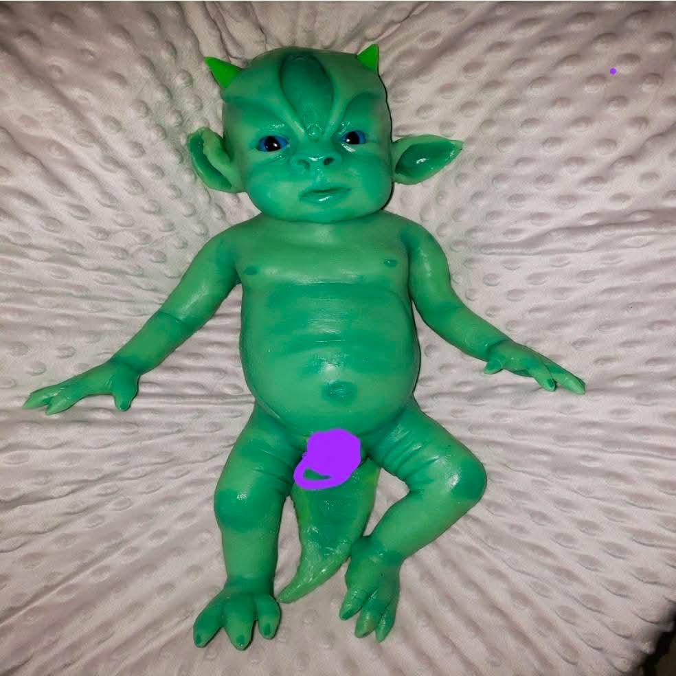 Full body silicone art doll dragon "saphire"