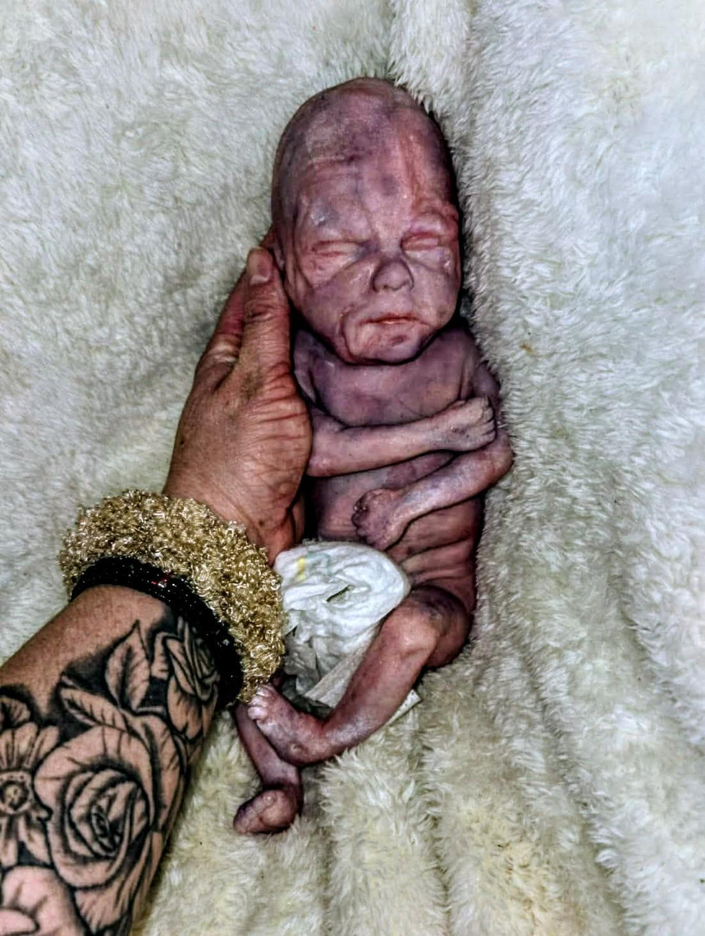 Born too soon silicone memorial art doll keepsake 12" 22 - 24 weeks gestation