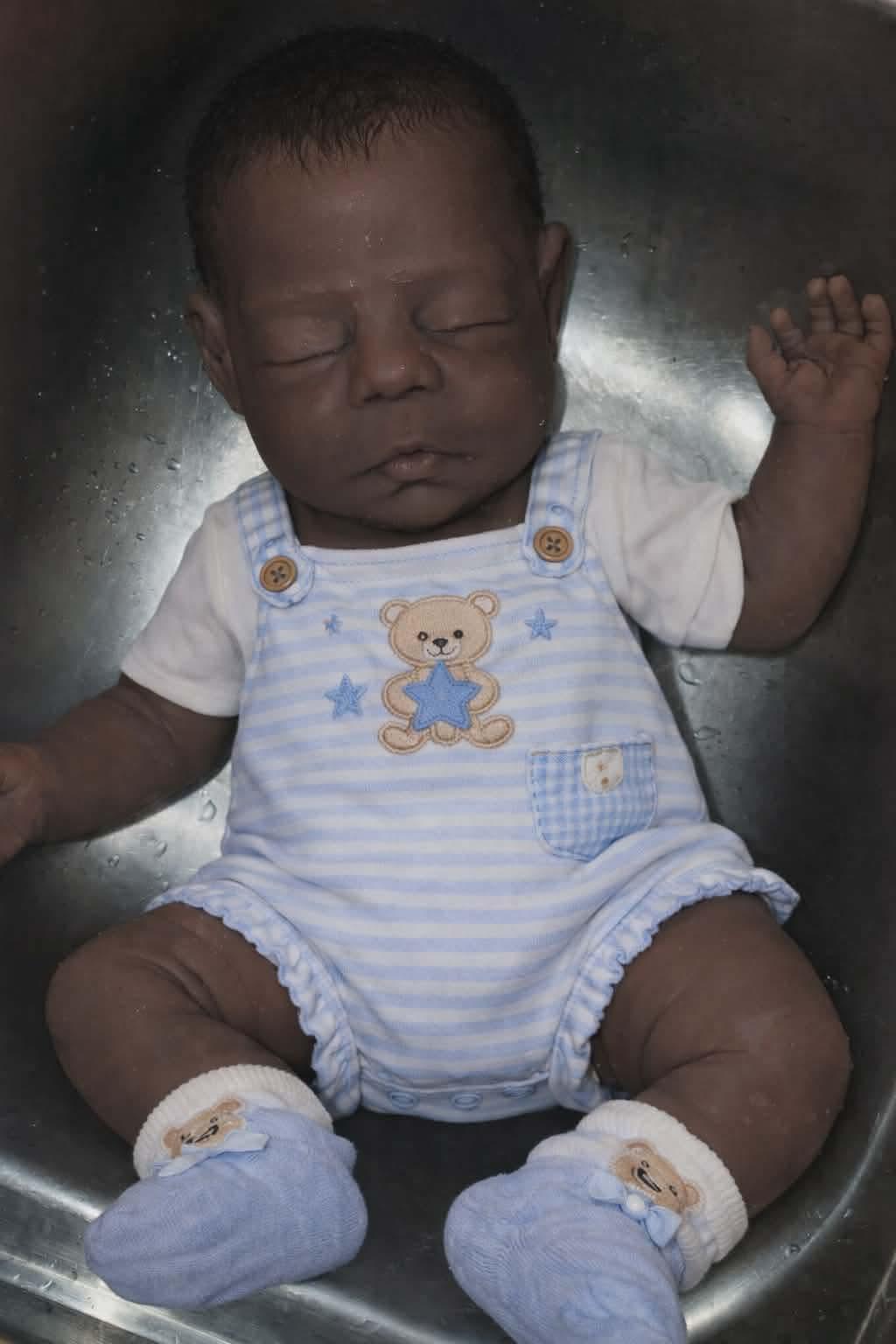 Full body silicone 22" art doll chubby boy