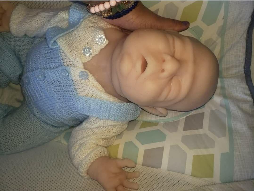 Full body silicone 22" art doll chubby boy