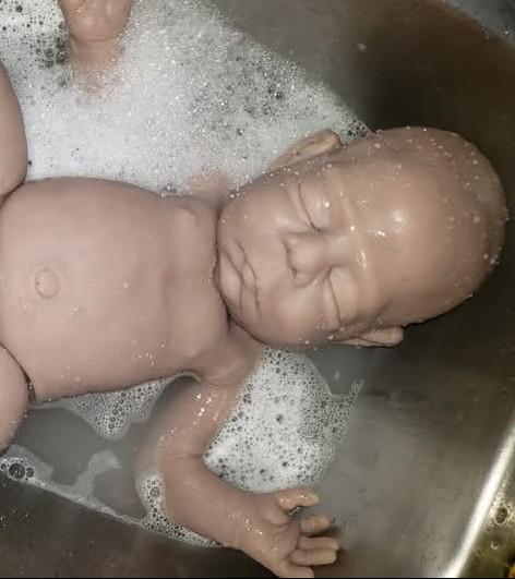 Full body silicone 22" art doll chubby boy