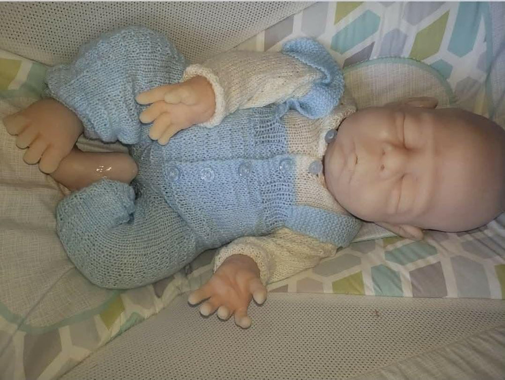 Full body silicone 22" art doll chubby boy