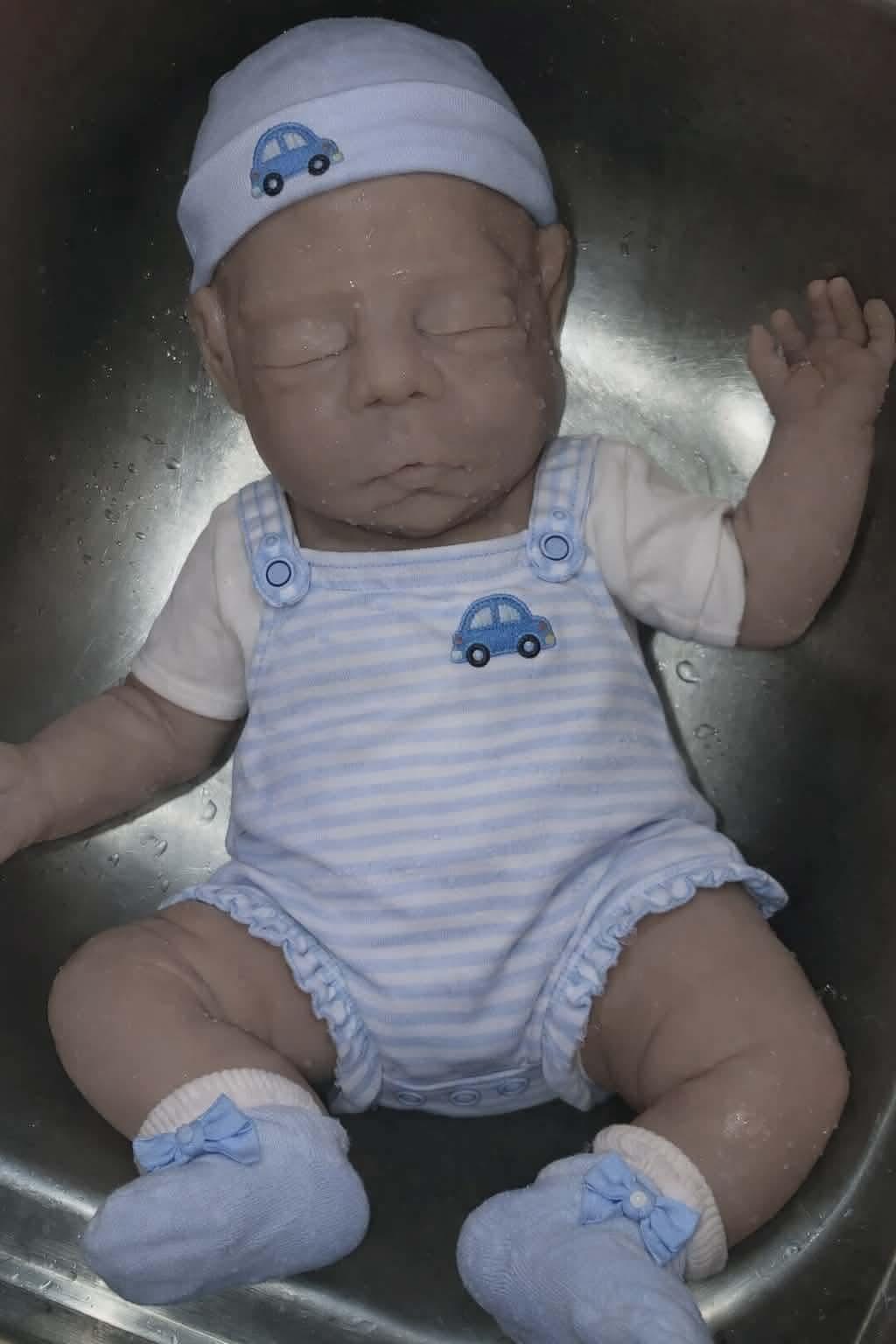 Full body silicone 22" art doll chubby boy