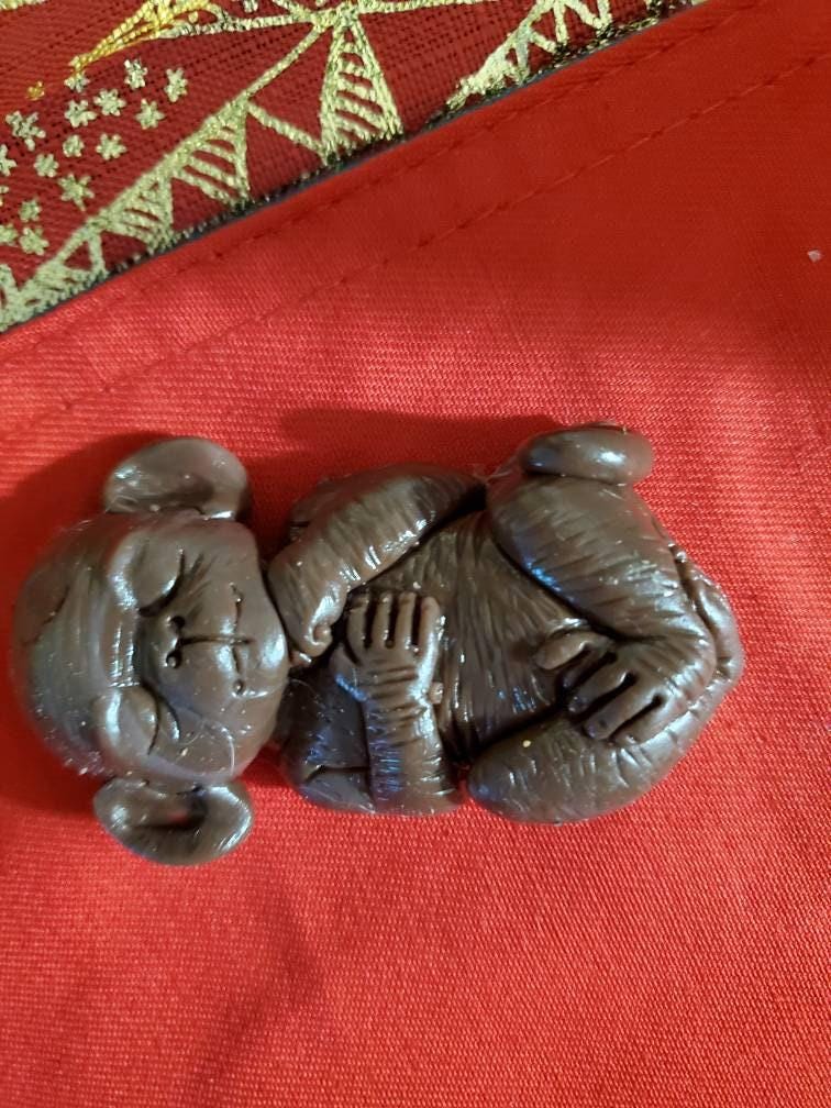 2" silicone Baby monkey