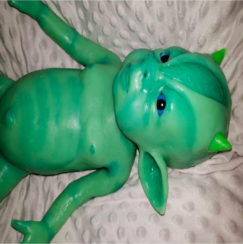 Full body silicone art doll dragon "saphire"