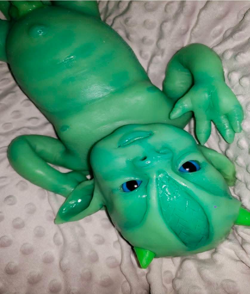 Full body silicone art doll dragon "saphire"