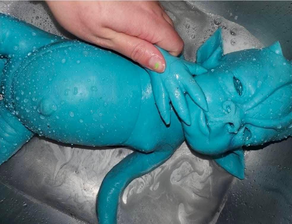 Full body silicone art doll dragon "saphire"