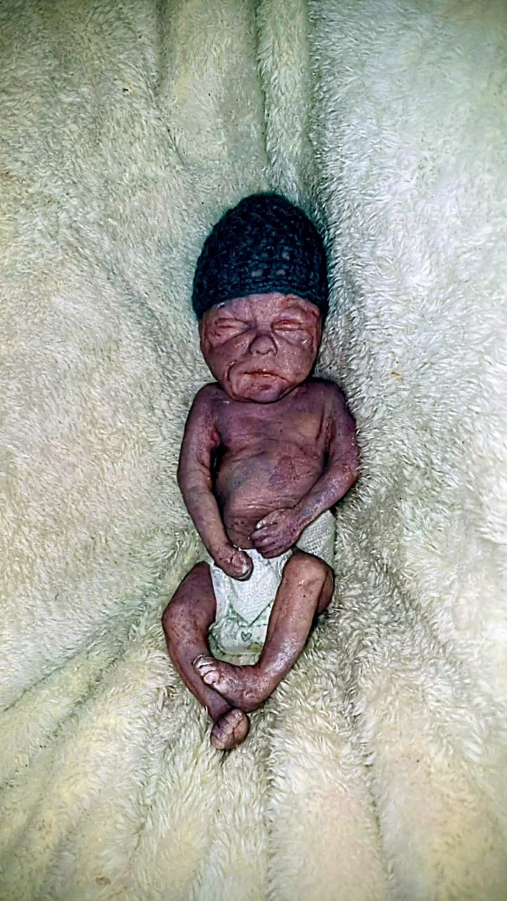 Born too soon silicone memorial art doll keepsake 12" 22 - 24 weeks gestation
