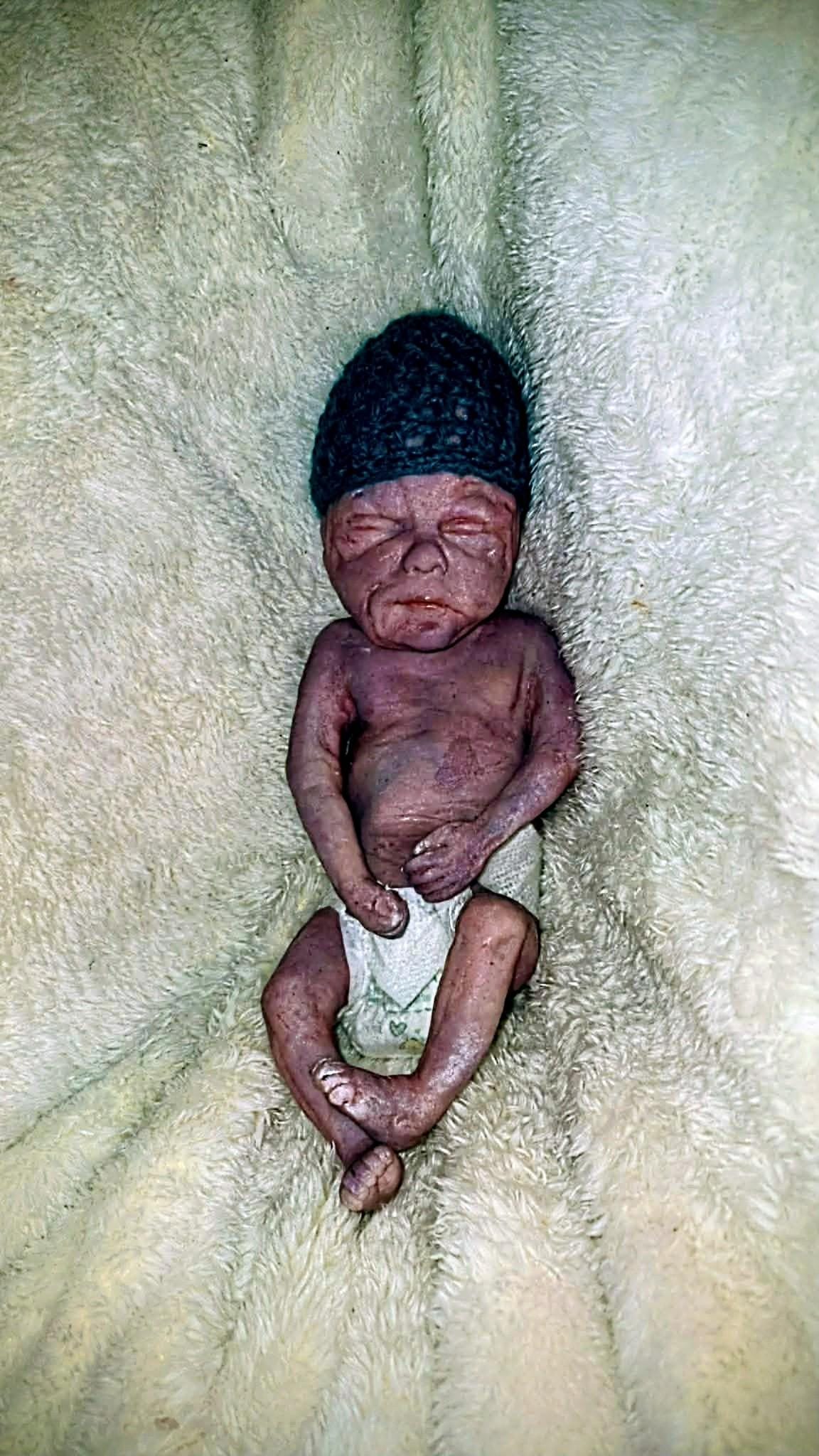 Born too soon silicone memorial art doll keepsake 12" 22 - 24 weeks gestation