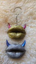 resin lip keychain