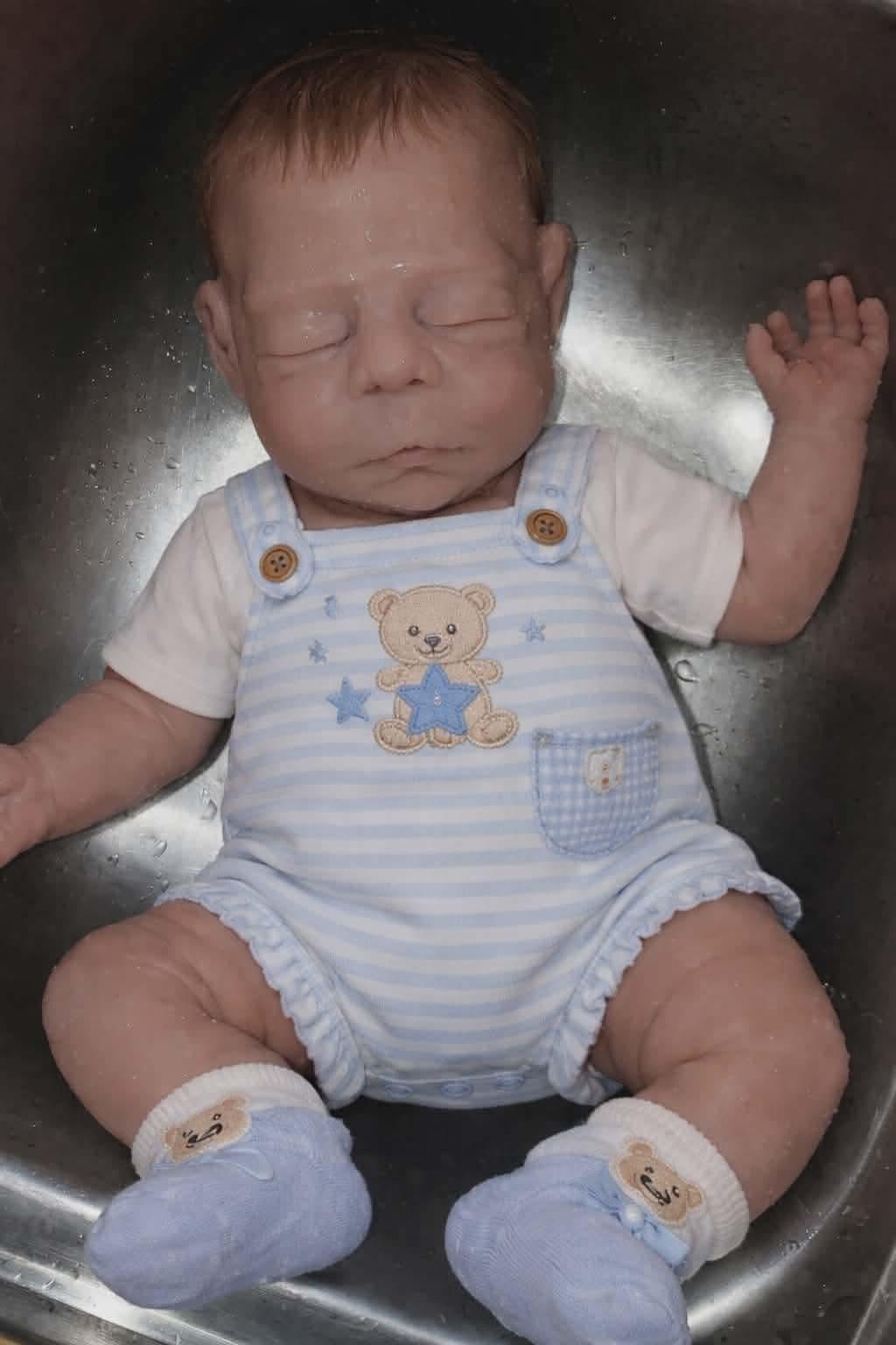 Full body silicone 22" art doll chubby boy