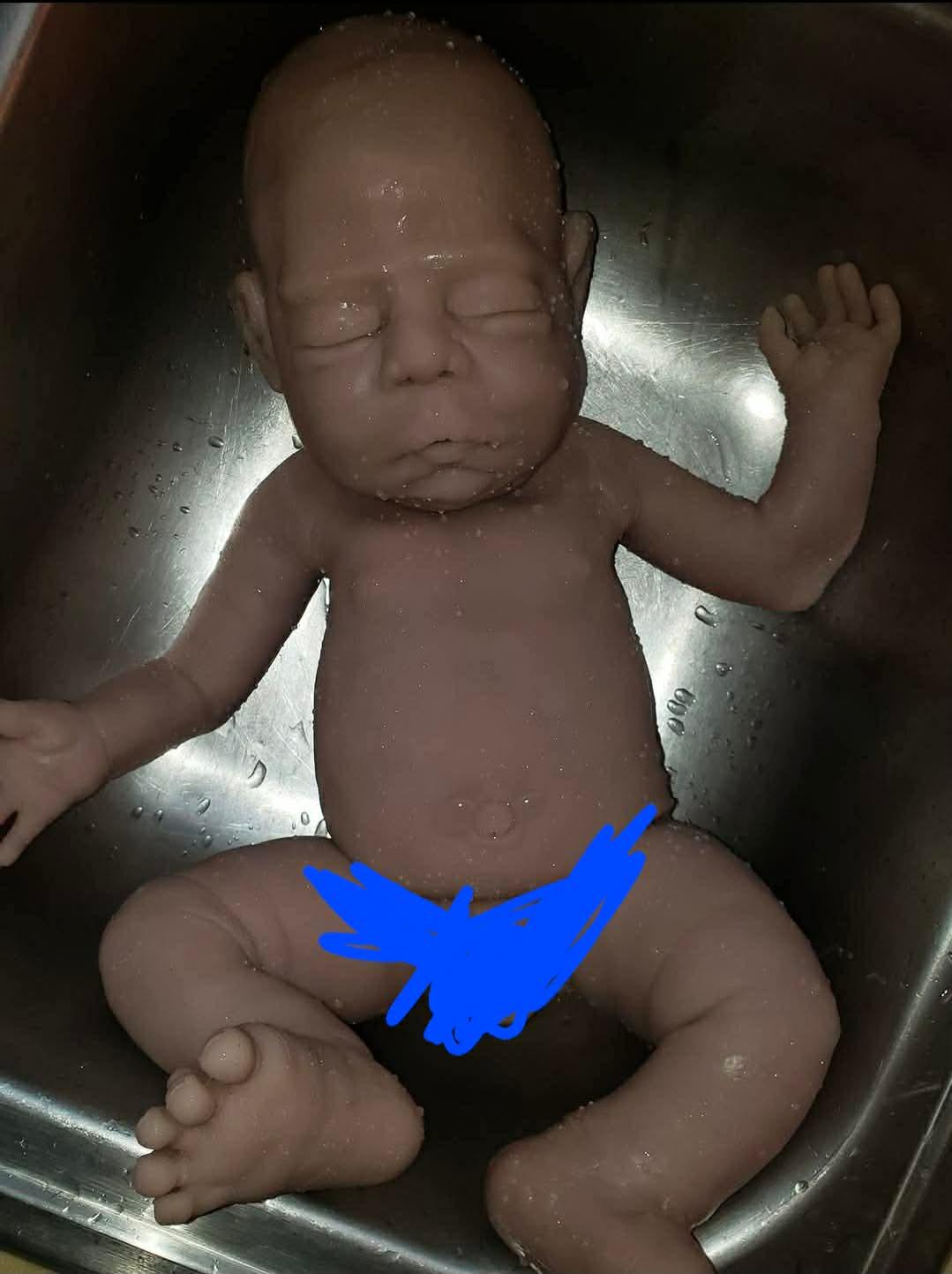 Full body silicone 22" art doll chubby boy