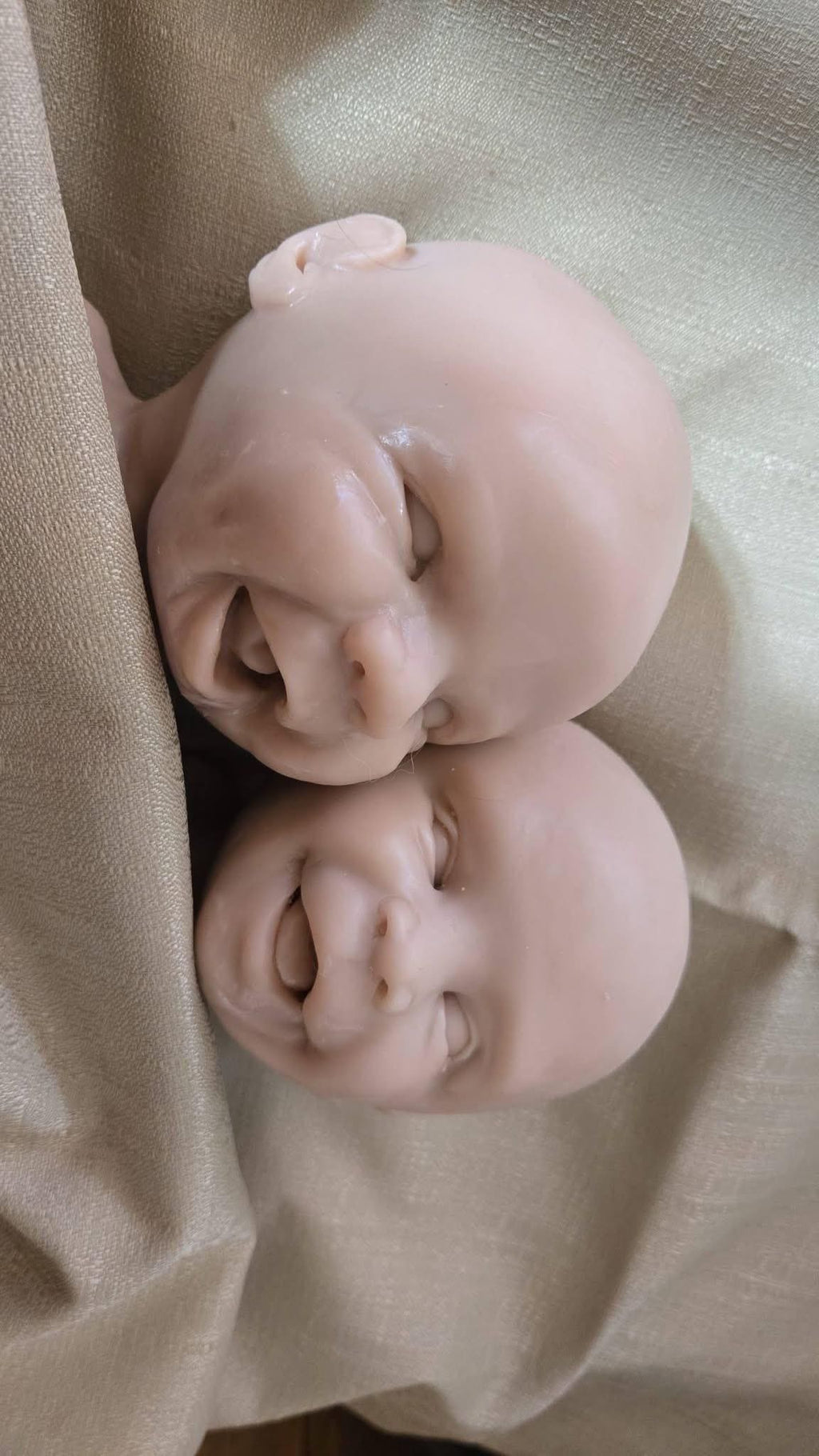 Silicone art doll head smiley doll marina for newborn 18-19 cuddle baby