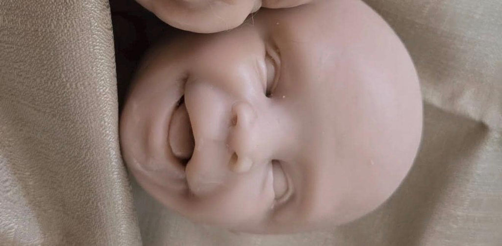 Silicone art doll head smiley doll marina for newborn 18-19 cuddle baby