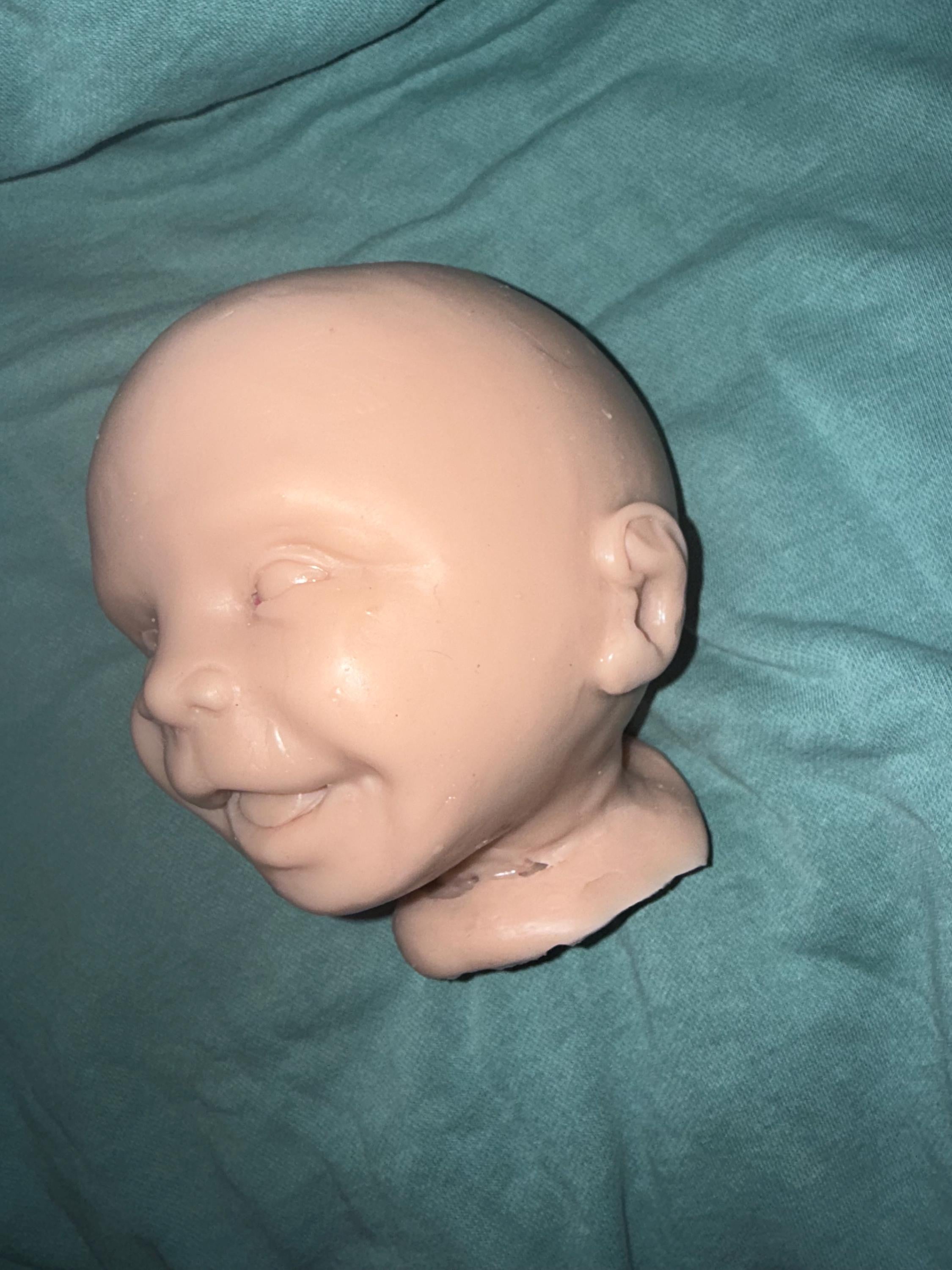 Silicone art doll head smiley doll marina for newborn 18-19 cuddle baby