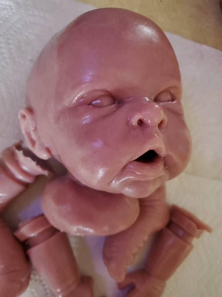 silicone art doll HEAD limbs or full body 18 newborn partial