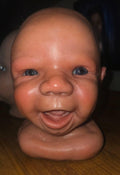 Silicone art doll head smiley doll Jasmin for newborn 18-19 cuddle baby