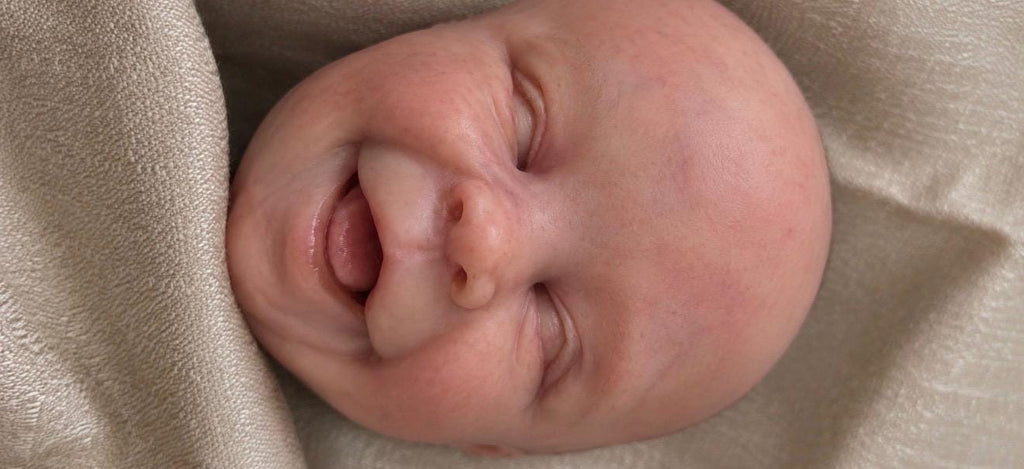 Silicone art doll head smiley doll marina for newborn 18-19 cuddle baby