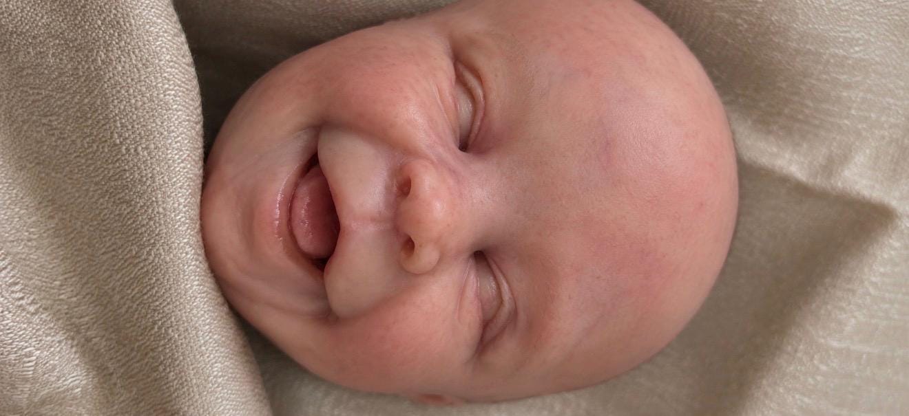 Silicone art doll head smiley doll marina for newborn 18-19 cuddle baby